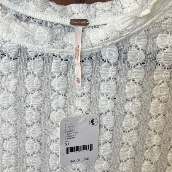 Free People Ivory Lace T-shirt - Picture 3 of 4